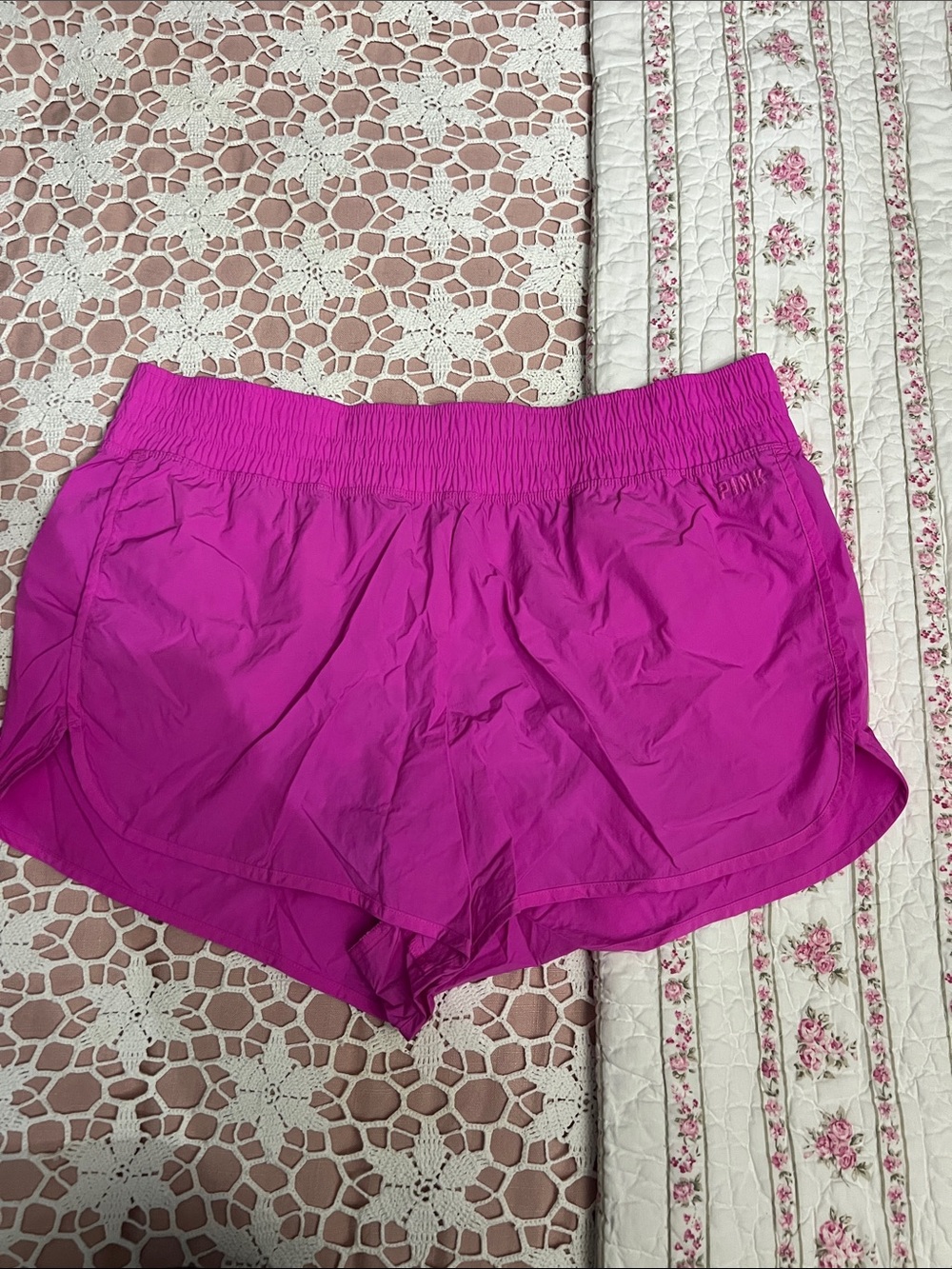 PINK Victoria's Secret Hot Pink Athletic Shorts